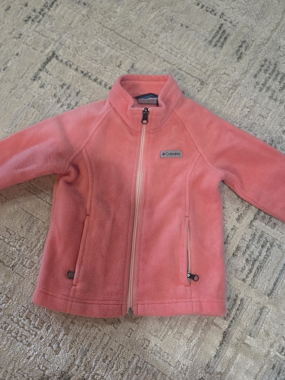 Columbia Kids Coral Pink Full-Zip Fleece Jacket